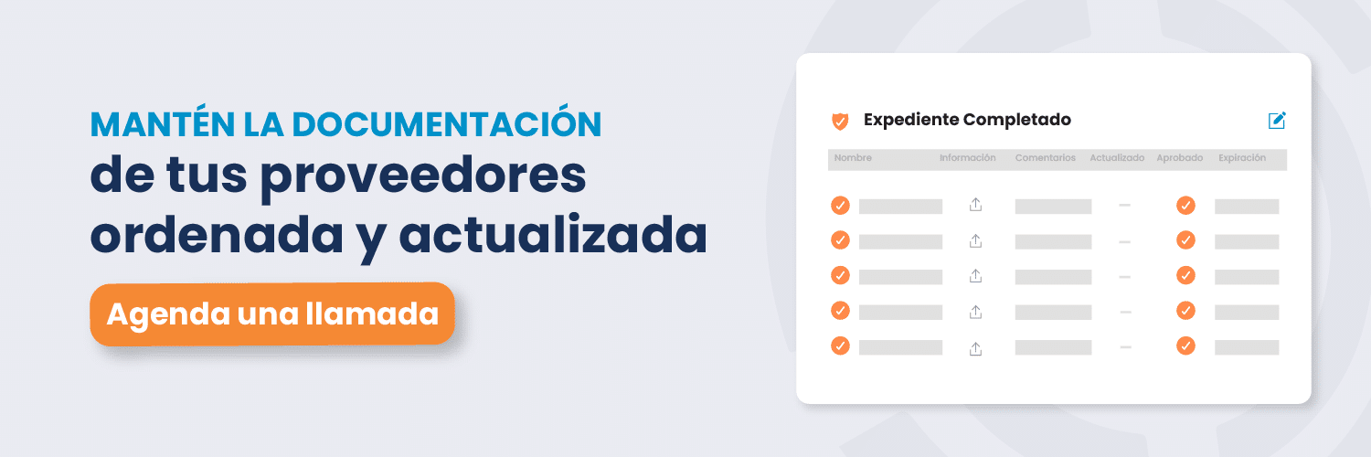 banner para conocer las funciones de la gestion de expedientes de proveedores